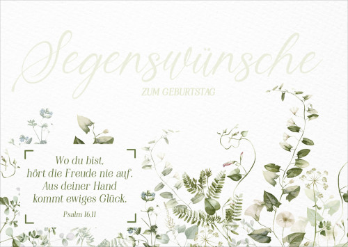 Postkarte Segenswünsche - Psalm 16,11