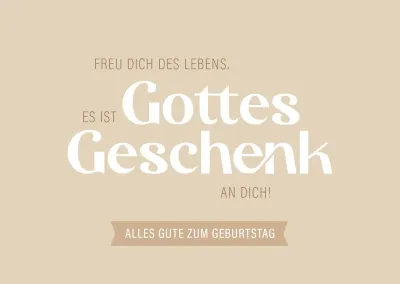 Postkarte Gottes Geschenk an Dich - Johannes 10,10