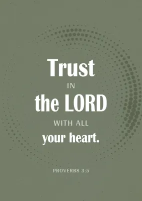 Postkarte Trust in the Lord with all your heart - PROVERBS 3:5