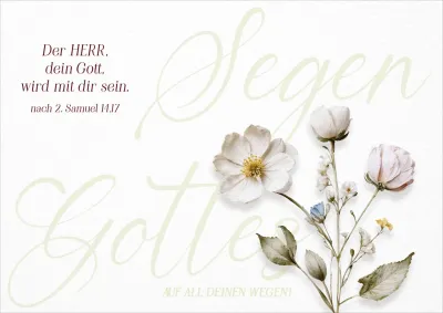 Faltkarte Gottes Segen - nach 2. Samuel 14,17