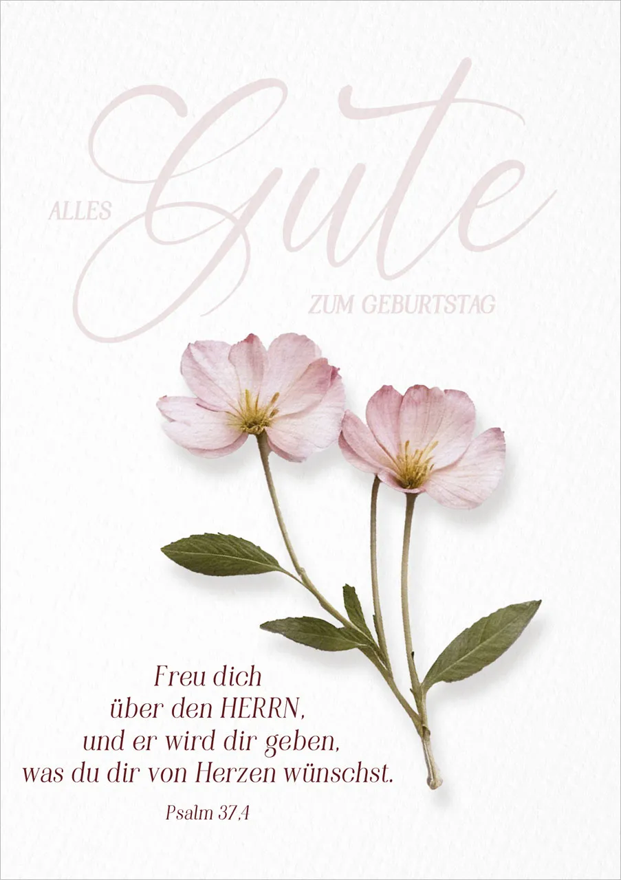 Faltkarte Alles Gute zum Geburtstag - Psalm 37,4