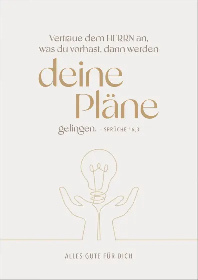 Faltkarte Einsegnung & biblischer Unterricht - Sprüche 16,3