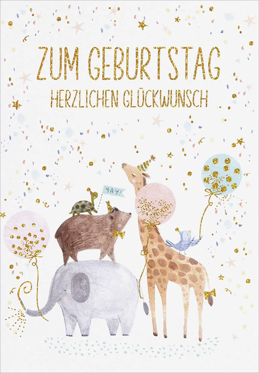 Faltkarte Herzlichen Glückwunsch (zum Geburtstag) - Psalm 91,11