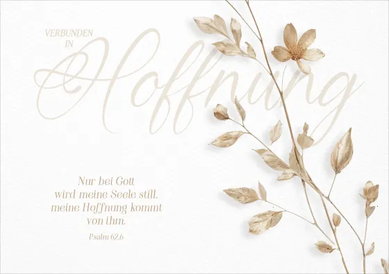 Faltkarte Trauer Hoffnung - Psalm 62,6