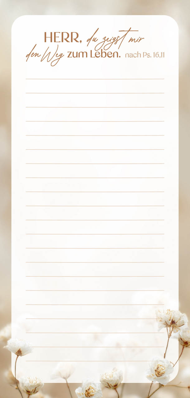 Küchen-Notizblock Notizen - Schleierkraut