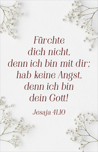 Postkarte Jahreslosung 2027 Blumen - Jesaja 41,10