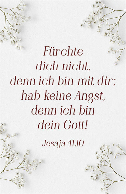 Poster A3 Jahreslosung 2027 Blumen - Jesaja 41,10