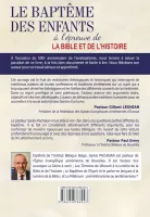 Baptême des enfants à l'épreuve de la Bible et de l'histoire (Le)