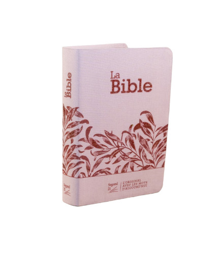 Bible Segond 21 compacte (Premium Style) - couverture souple, toile rose avec paillettes