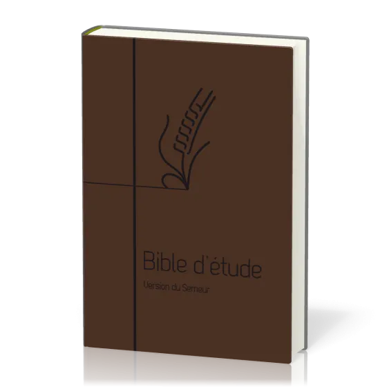 Bible d'étude Semeur 2015 - couverture souple brune, marron, tranche blanche