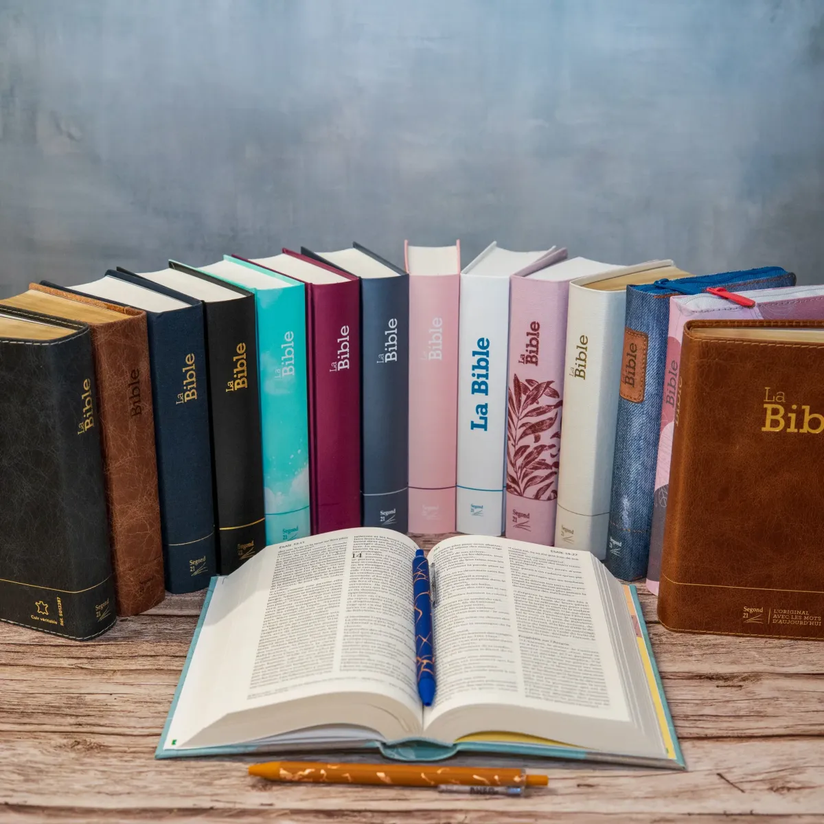 Bibel Segond 21 französisch (premium style) - Softcover aus Leinen mit Blättermuster, mit...