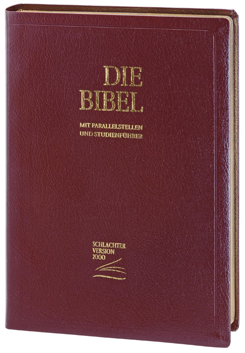 Bibel Schachter 2000, Taschenausgabe mit Parallelstellen, Goldschnitt, weinrot