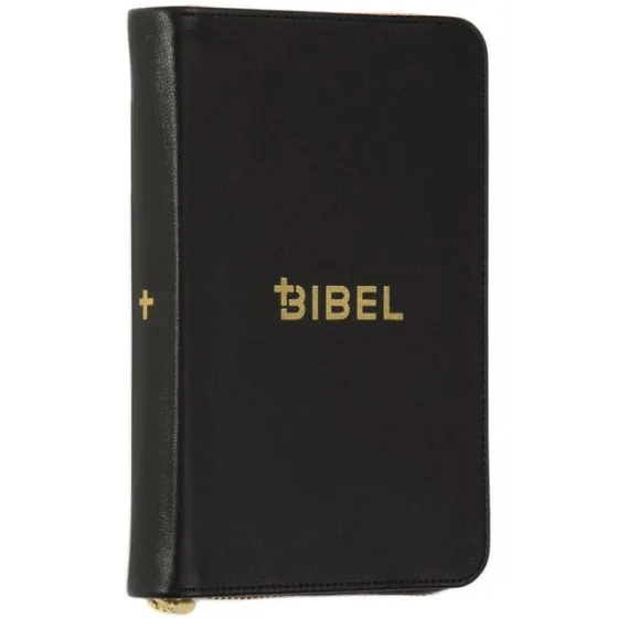 Schlachter 2000 Bibel - Miniaturausgabe - Kalbsleder, flexibler Einband, schwarz, Goldschnitt,...