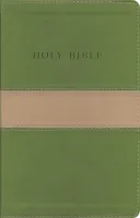 Englisch, Bibel King James Version, Grossdruck, zweifarbig beige/olivgrün, Goldschnitt