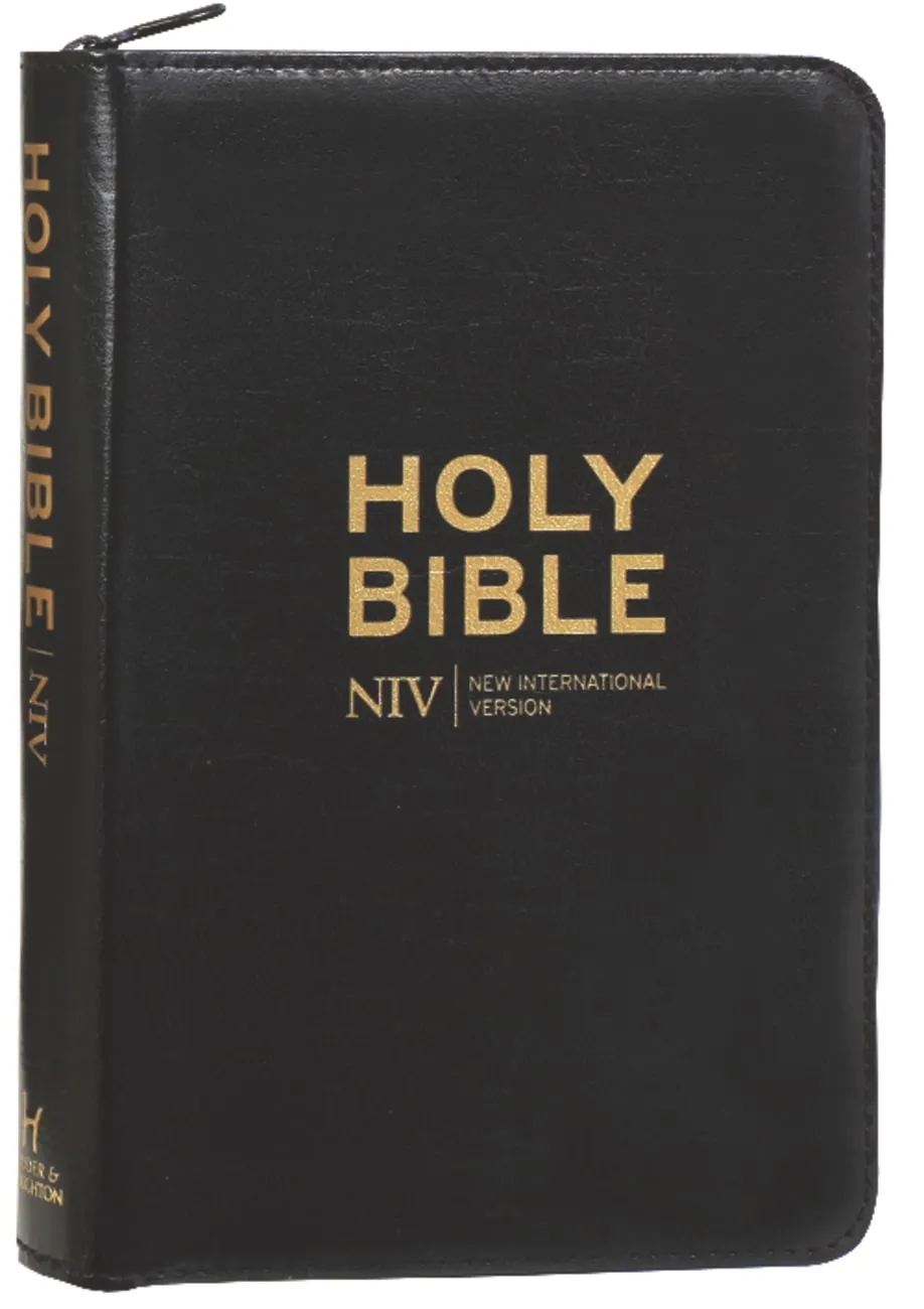 Englisch, Bibel New International Version, Taschenbuch, Kunstleder, schwarz, Reissverschluss