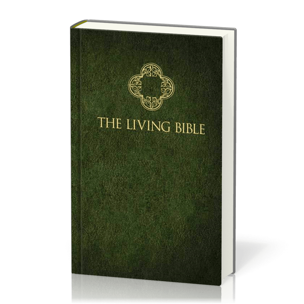 Englisch, Bibel The Living Bible, matellierter Umschlag, grün