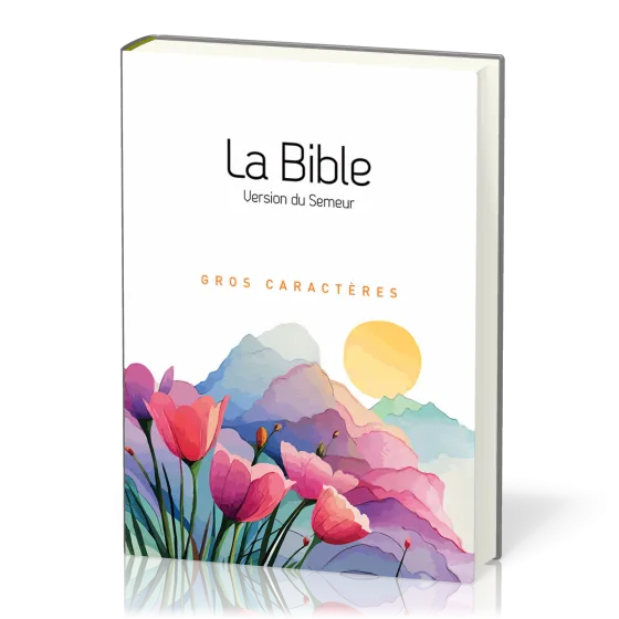 Bible Semeur 2015, gros caractères, blanche illustrée, semi-souple textile, tranche blanche