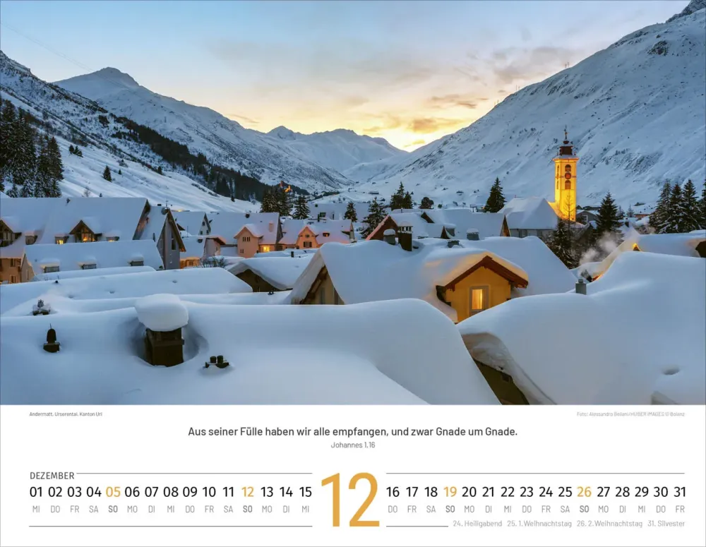 Schweizer Bildkalender - Deutsch, Wandkalender