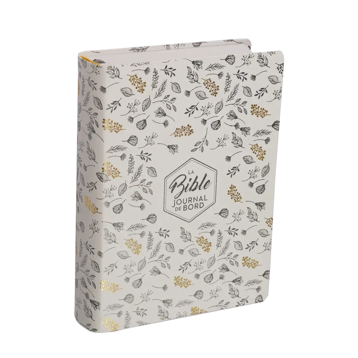 Segond 21 Bibel, Tagebuch, französisch - Softcover, Leinen weiß mit goldenen Mustern
