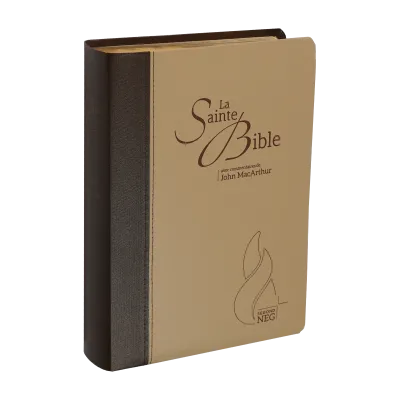 Bibel NEG MacArthur - Biegsames Leinen, Goldschnitt, braun/beige