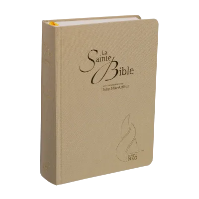 Studienbibel Segond NEG MacArthur, französisch - Softcover, beige Leineneinband