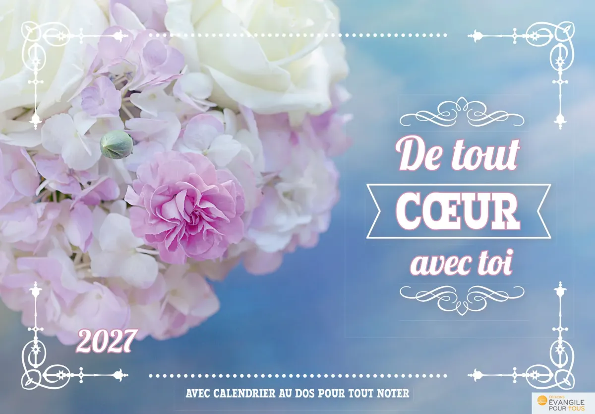 De tout cœur avec toi  - Avec calendrier au dos pour tout noter - Calendrier de table