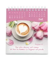 De tout cœur - calendrier de table