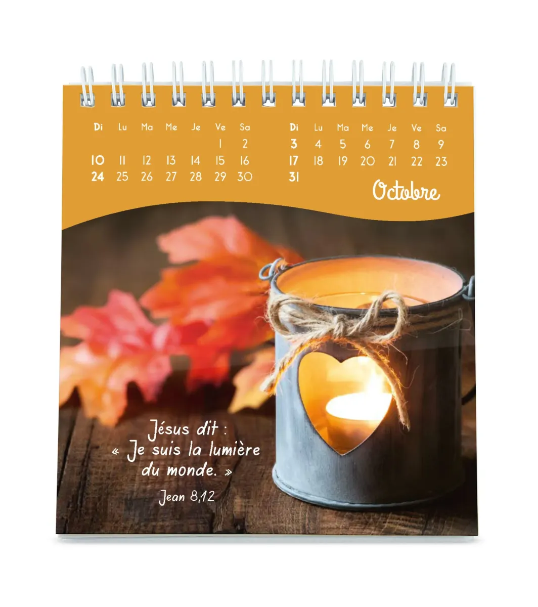 De tout cœur - calendrier de table