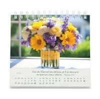 Bouquets - Petit calendrier avec 12 belles photos de bouquets
