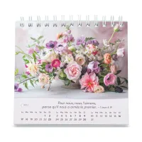 Bouquets - Petit calendrier avec 12 belles photos de bouquets