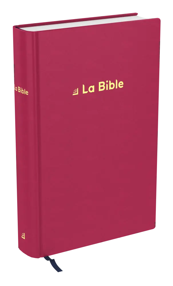 Bible Darby révisée format compact, rigide velours rouge framboise - [Révision 2026]