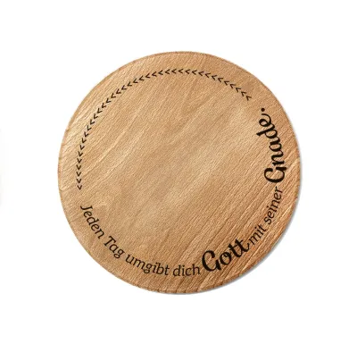 Holzuntersetzer Jeden Tag umgibt dich Gott