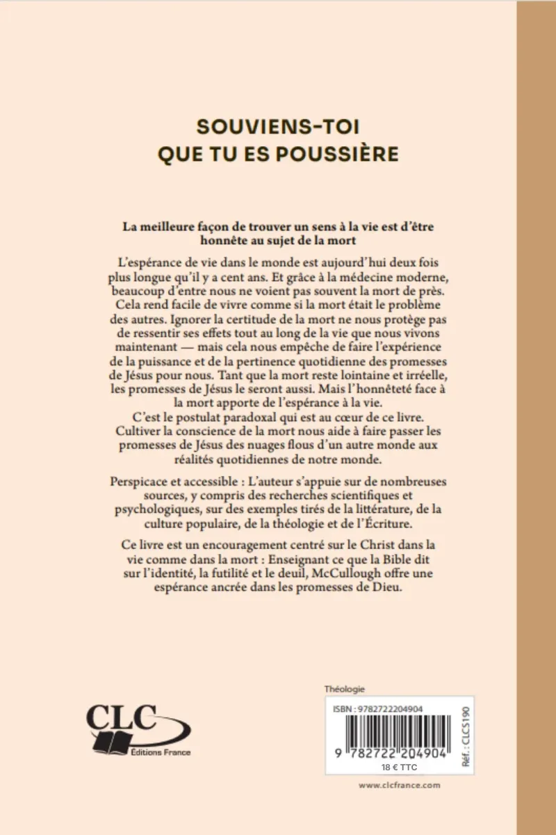 Souviens-toi que tu es poussière - Le chemin surprenant vers une espérance vivante