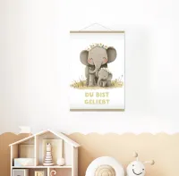 Poster Kindermotiv A4 Elefant