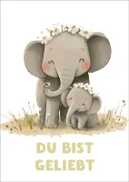 Poster Kindermotiv A3 Elefant