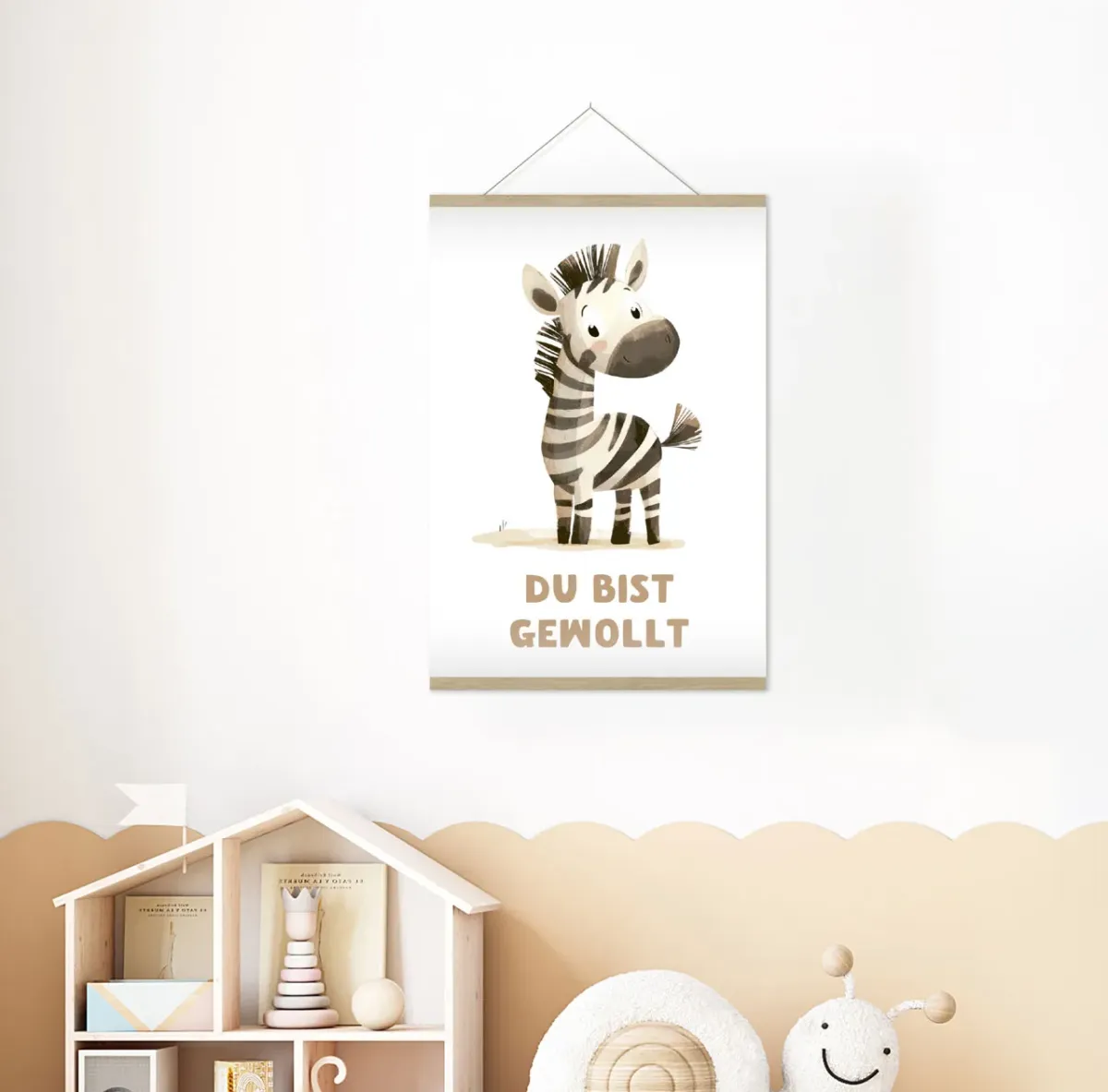 Poster Kindermotiv A4 Zebra