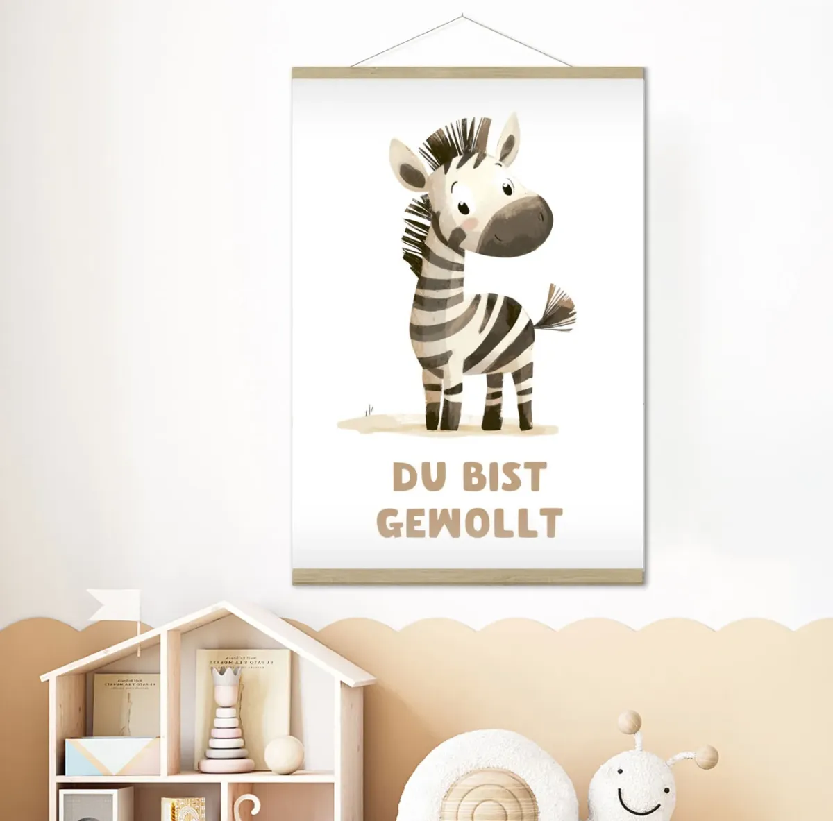 Poster Kindermotiv A3 Zebra