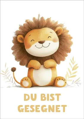 Poster Kindermotiv A3 Löwe