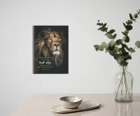Poster Jahreslosung schwarzer Löwe A4
