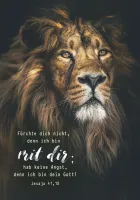 Poster Jahreslosung schwarzer Löwe A2