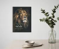 Poster Jahreslosung schwarzer Löwe A3