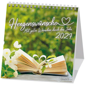 Herzenswünsche - Mit guten Wünschen durch das Jahr - Postkartenkalender