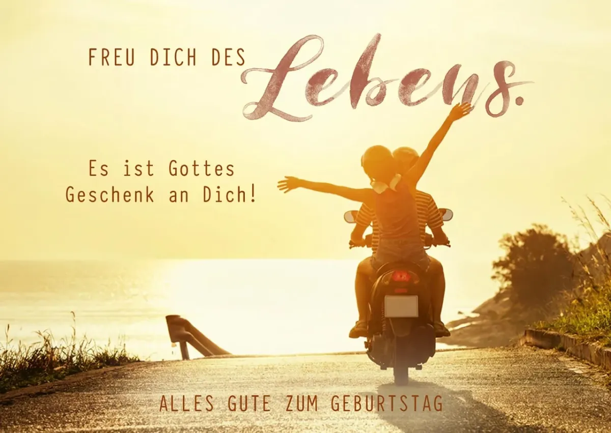 Postkarte Freu Dich des Lebens - Johannes 10,10