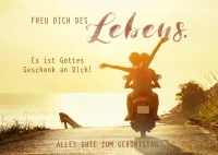 Postkarte Freu Dich des Lebens - Johannes 10,10