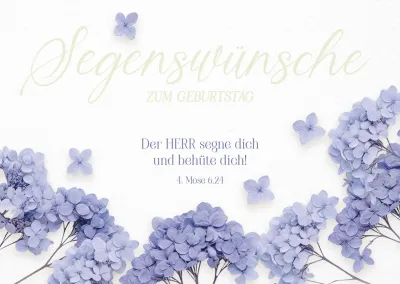 Postkarte Segenswünsche zum Geburtstag - 4. Mose 6.24