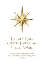 Postkarte Kleines Kind. Große Hoffnung. - Lukas 2, 10.11