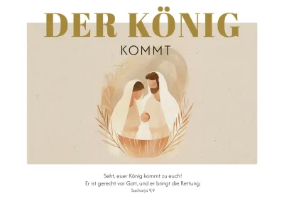 Postkarte Der König kommt - Sacharja 9,9