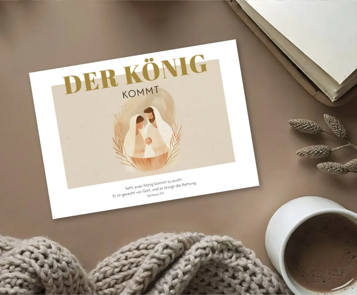 Postkarte Der König kommt - Sacharja 9,9