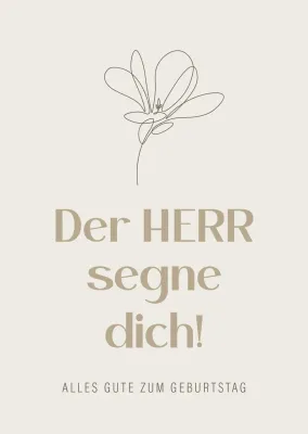 Postkarte Der Herr segne dich! - nach Psalm 121, 5.7-8
