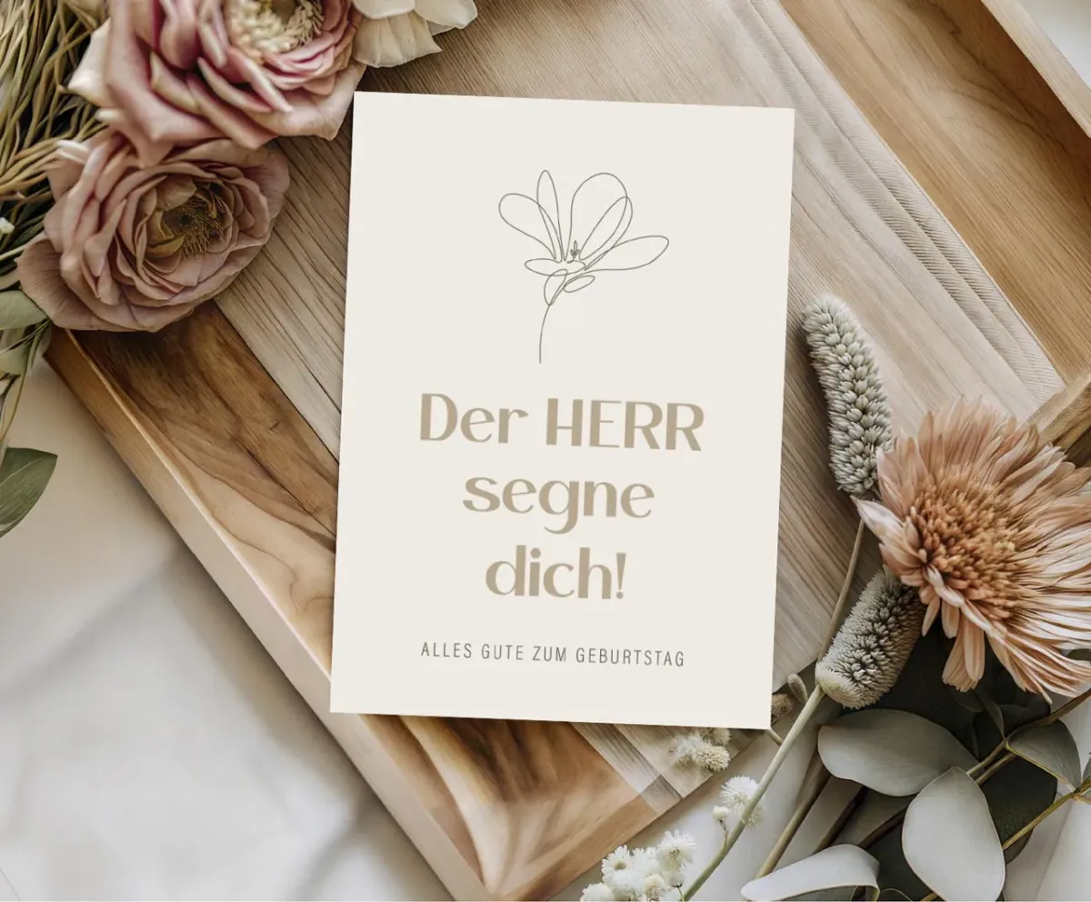 Postkarte Der Herr segne dich! - nach Psalm 121, 5.7-8
